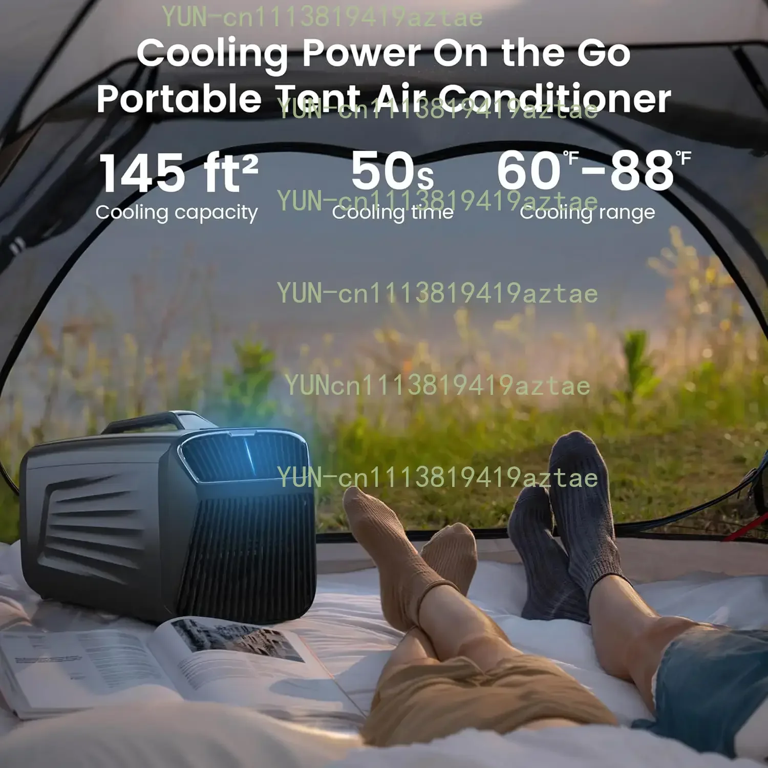 5000 BTU Portable Cooling/Heating Air Conditioner-for Tent Camping RV Household & Car Use Covers up 150 Sq. Ft. Remote Control