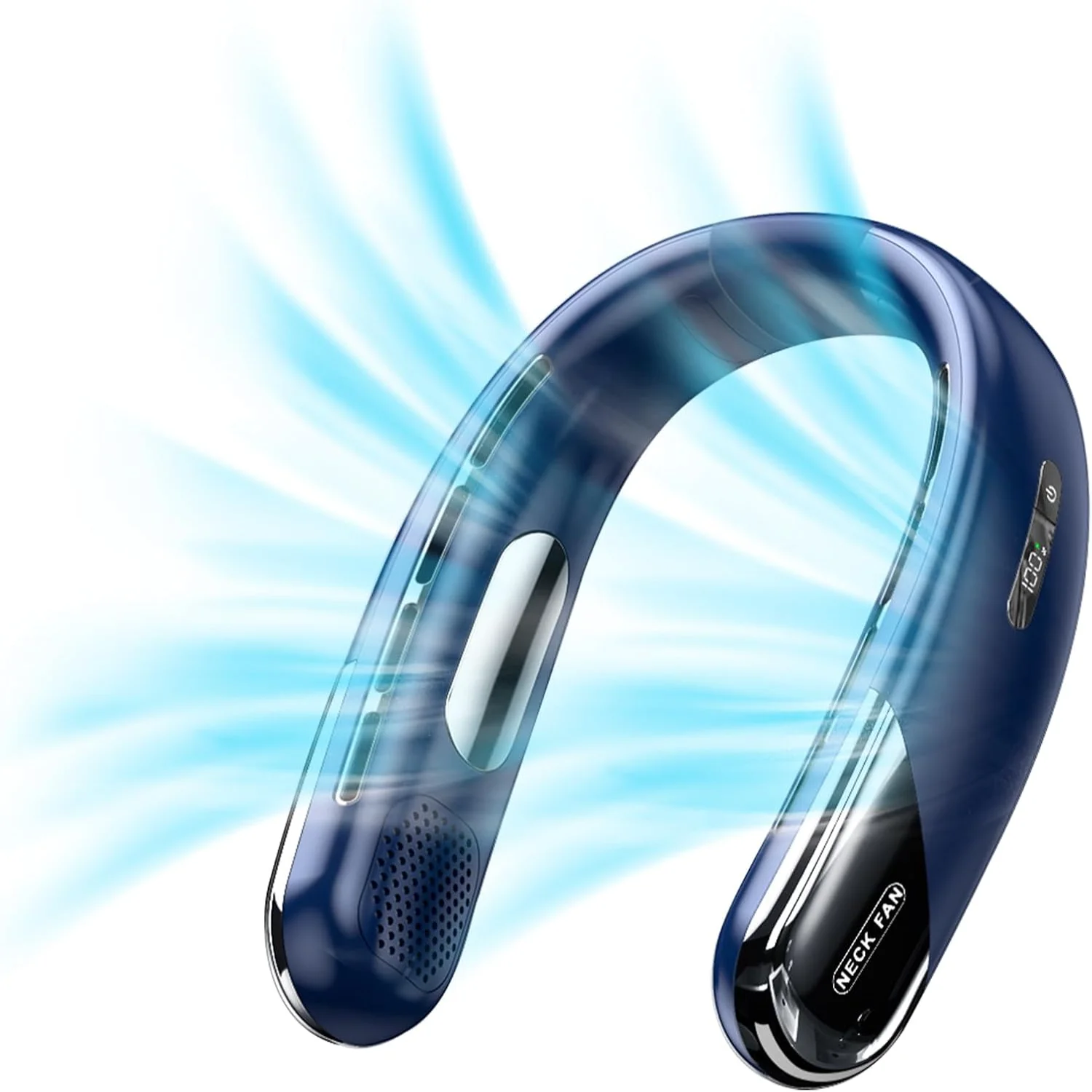 

Портативный шейный вентилятор, 6000 мАч, безлопастной вентилятор без помощи рук, персональный кондиционер, охлаждающий кулер для шеи, перезаряжаемый, холодный, носимый