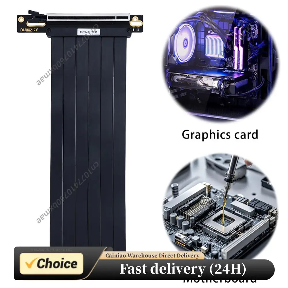 Cable de Extensión PCI-E3.0 PCI-E4.0 16X, Cable Flexible de 90 Grados °   180 °   Cable de extensión de alta velocidad de 20/25/30/35 cm, adaptador de puerto