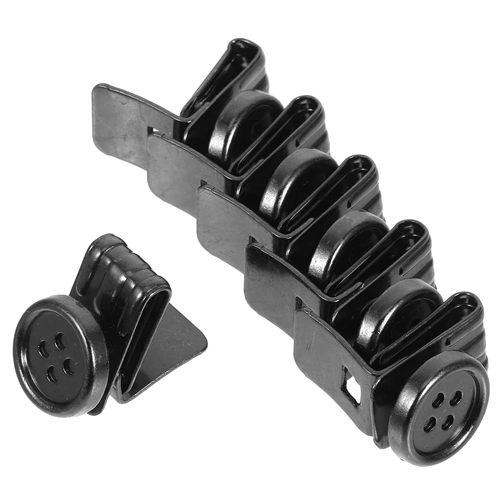 

6pcs Metal Adjustment Buckle Men Pants Buttons Fastener Black Jeans Rivets Clothing No Sew Braces Attachment suspenders button