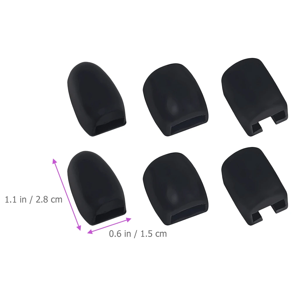 

6pcs Sax Side Key Pads Silicone Saxophone Side Key Protector Cover Extender for Alto Tenor Instruments Accessories Durable Long