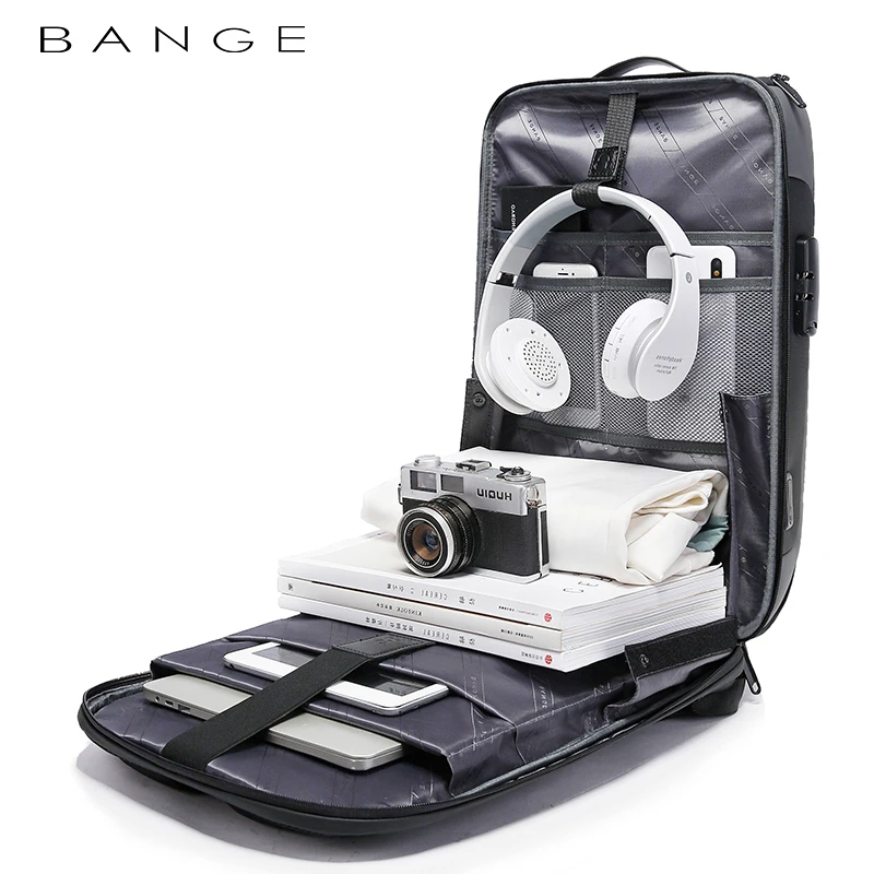 Hot sell BANGE business waterproof custom travel men backpack bag casual sports laptop mochila