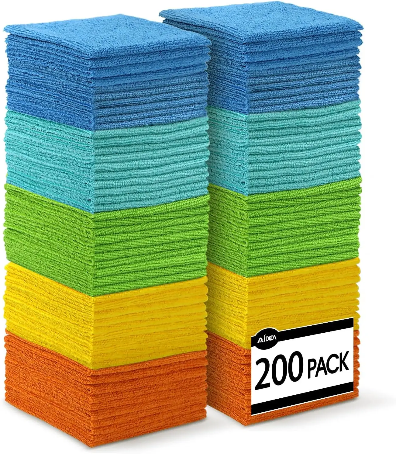 

Салфетки из микрофибры, 200 шт., впитывающие тряпки для автомобилей, кухни, дома, окон - 12x12 дюймов