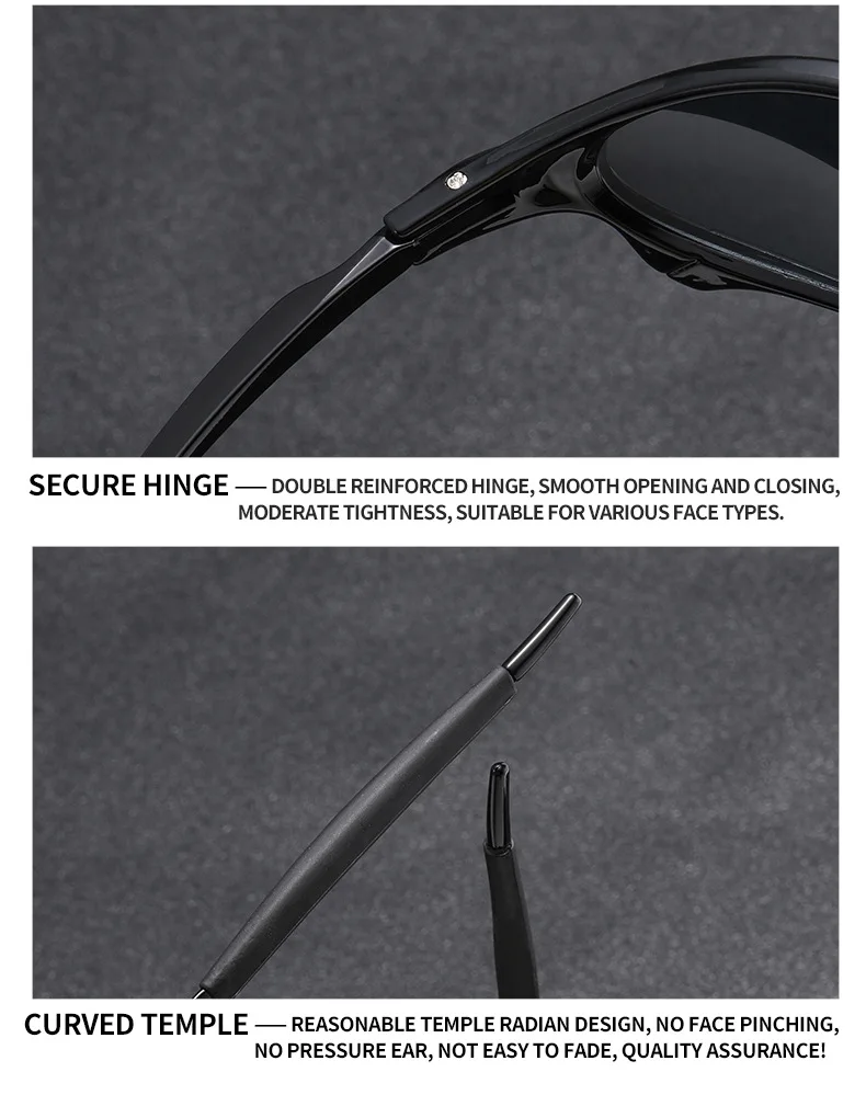 Unisex Sportliche Leichte UV400 Sportsonnenbrille für Männer und Frauen – Outdoor-Radfahren & Wandern Angelbrille – Detail 6