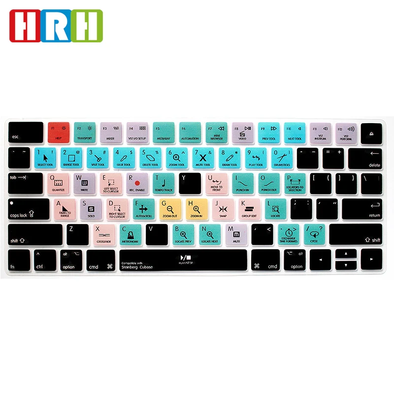 HRH  US Versio Steinberg Cubase Functional Hot key Keyboard Covers Silicone Keypad Skin Protective Film For Apple Magic MLA22B/A