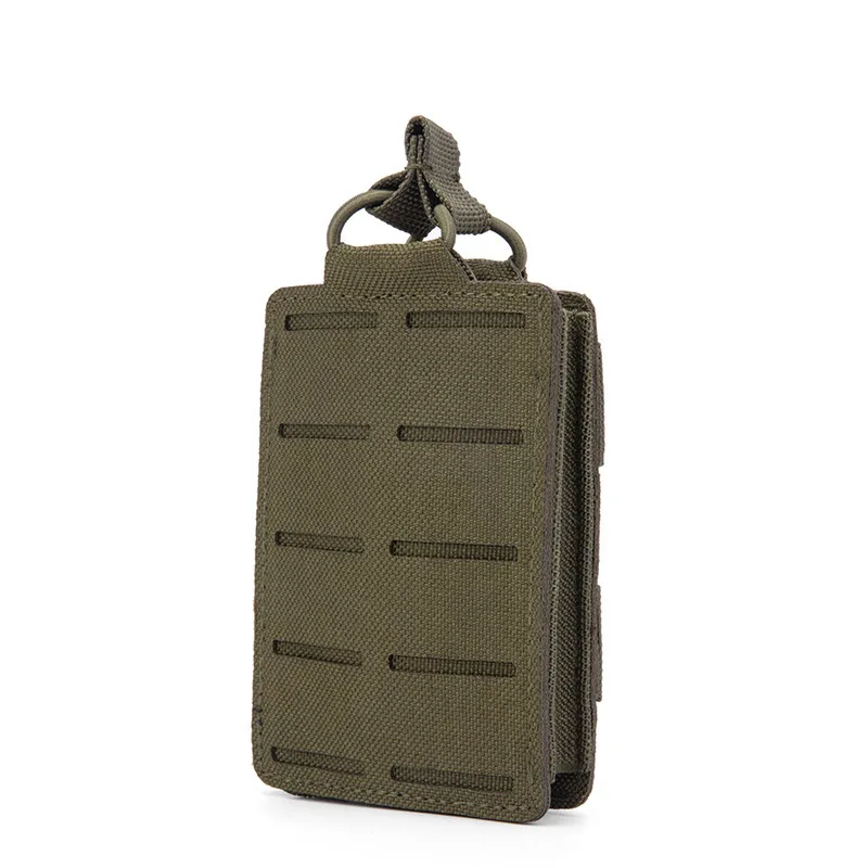 1000D MOLLE Single Utility Pouch Triangle Outdoor Waist Pouch with Carabiner Compact EDC Organizer Bag view 2
