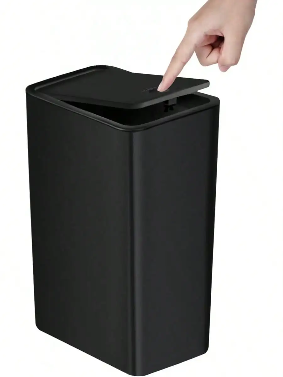 

Мусорное ведро для ванной комнаты с крышкой, 10 литров/2,6 галлона, узкое, компактное, с выдвижной крышкой, для кухни