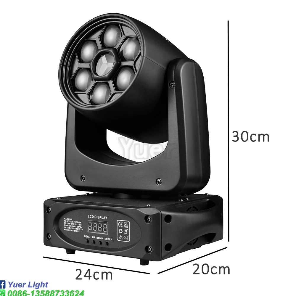 Mini LED Bee Eye Beam Moving Head Light, RGBW, Spot Gobo, Controlador DMX512, Super Brilhante, DJ, Disco, Night Club, Luz de Palco, 150W