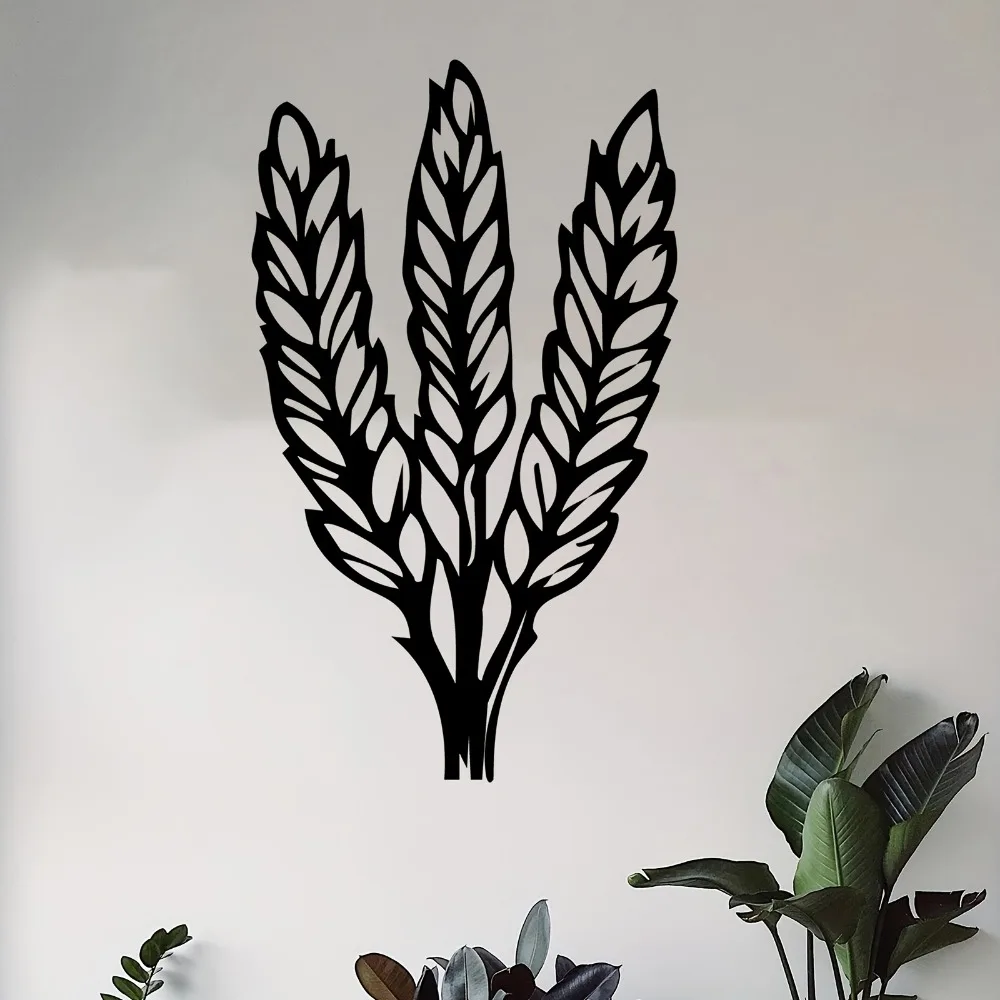 CIFBUY Metal Wheat Wall Art Farmhouse Decor Rustic Iron Craft Ornament For Kitchen Garden Indoor Outdoor Harvest Ornament
