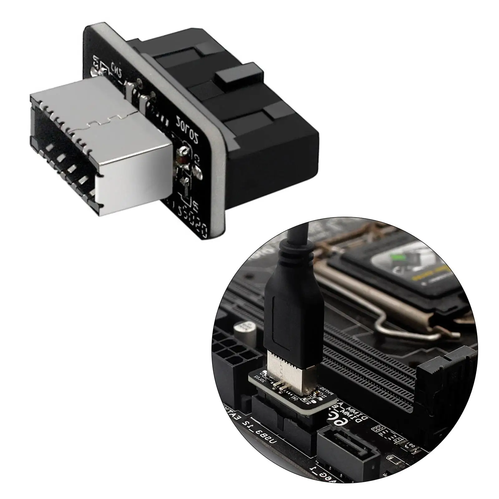 Computador USB 3.0 para Tipo E Adaptador, Conversor, Cabeçalho para Placa-Mãe, 19P, 20P