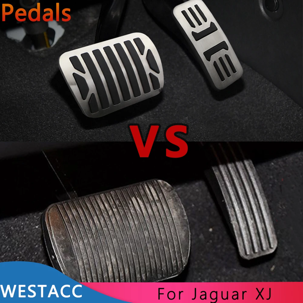 Stainless Steel Car Pedals Gas Brake Foot Pedal Rest Pedales Pad for Jaguar XJ IV X351 2009 - 2016 Replacement Parts Accessories