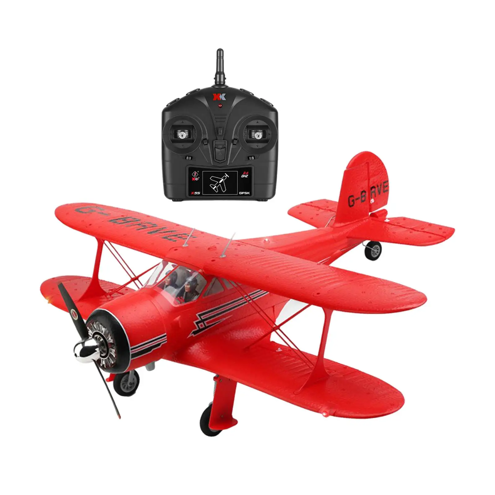 

Wltoys A300 Beech D17S RC Plane 4 Channel Brushless Motor Stunt Flying Aircraft EPP Biplane for Kids Beginner Adults Gifts