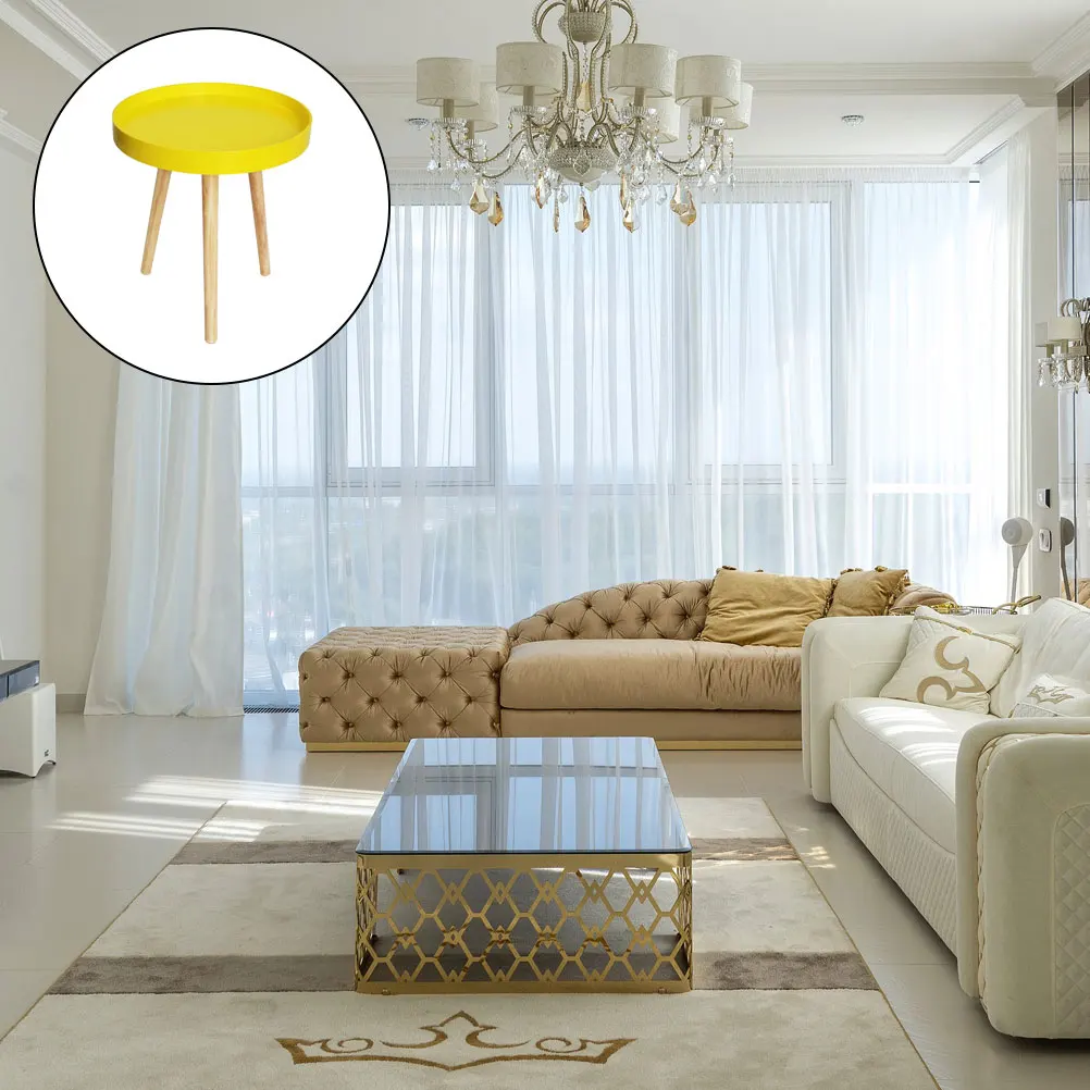 

Modern Mini Round Balcony Bedroom Living Room Small Sofa Side Tables Nordic Style Table Household