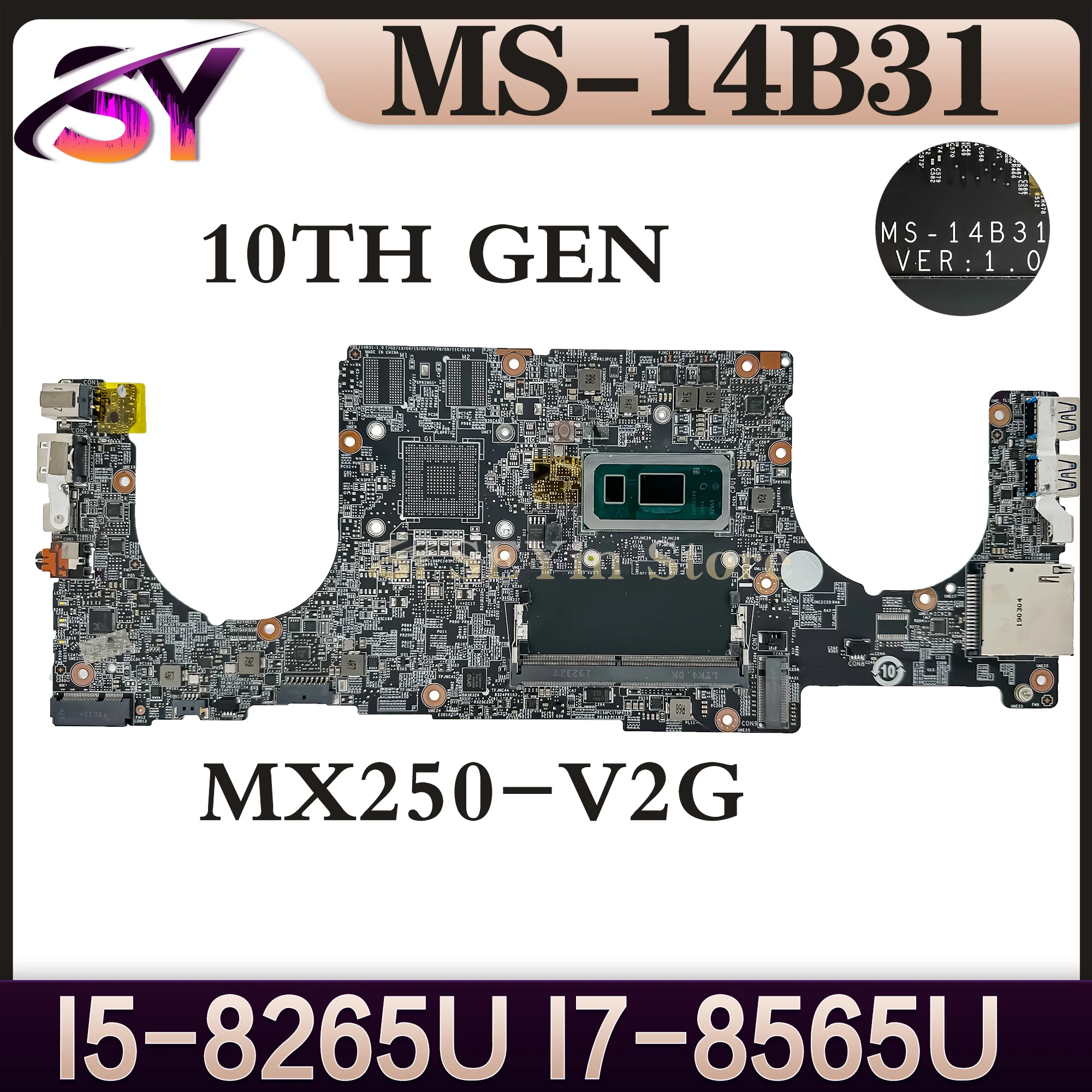 

MS-14B31 Mainboard For MSI PS42 MS-14B3 MS-14b31 Laptop Motherboard I5-8265U I7-8565U I5-10210U 100% Working