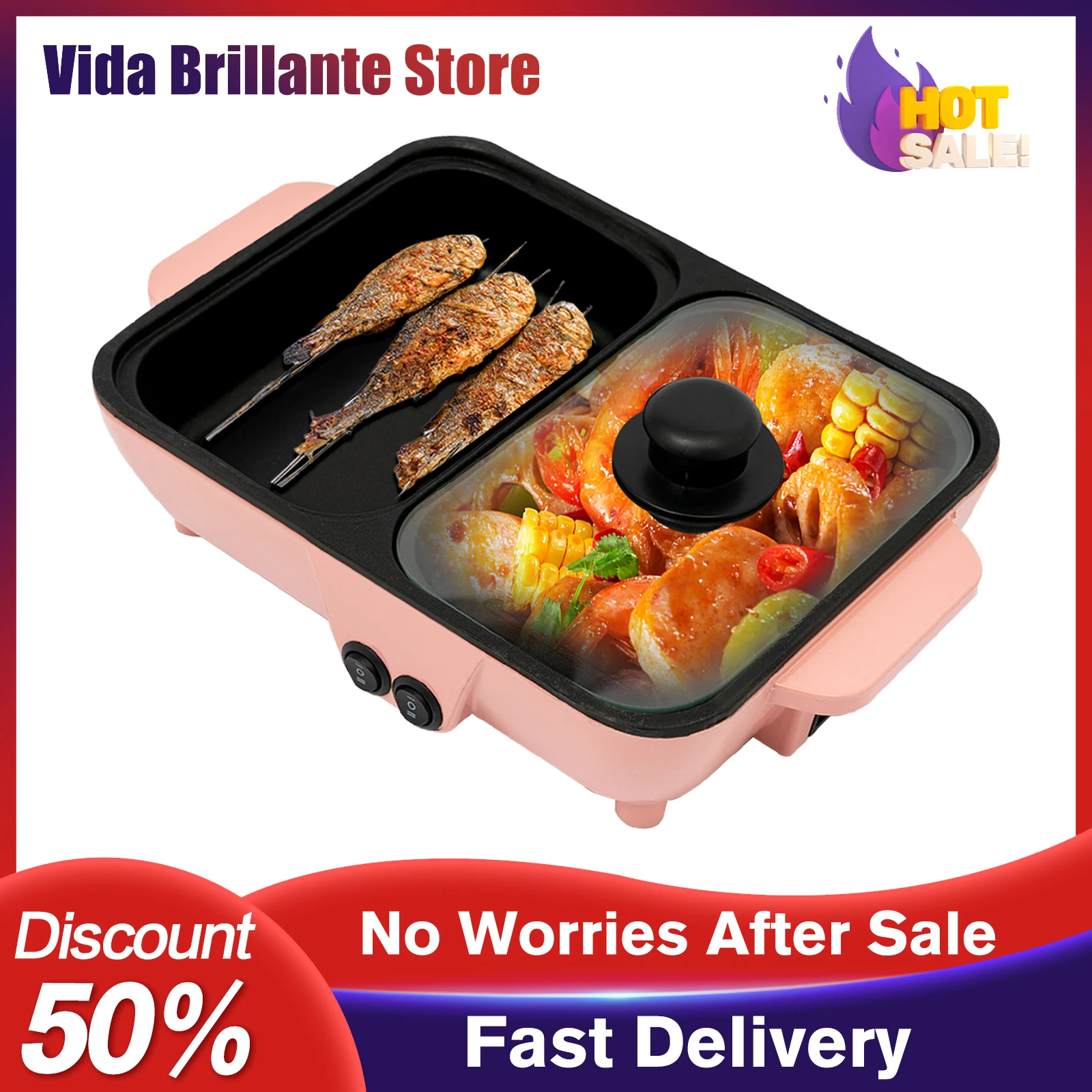 متعددة الوظائف الكهربائية إناء/ قدر شواء صغير طباخ شواء باخرة شابو غير عصا أجهزة المطبخ المنزلية فندق مطعم