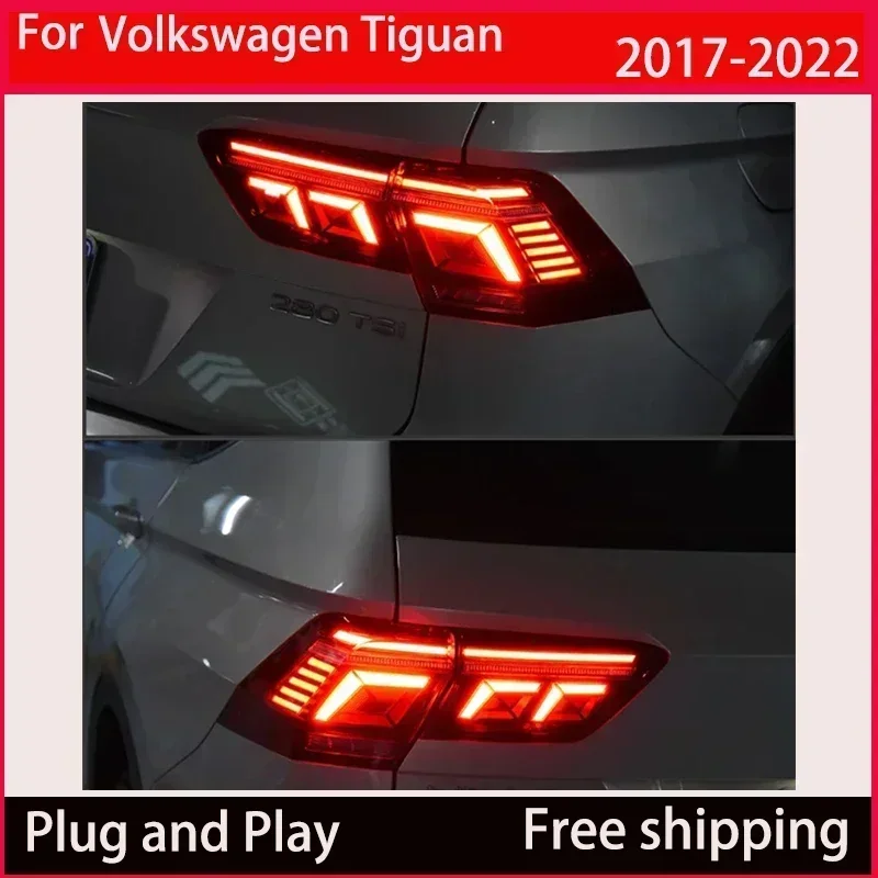 Per Volkswagen Tiguan 2017-2022 gruppo fanale posteriore a LED segnale dinamico indicatori di direzione DRL luce freno accessori automobilistici