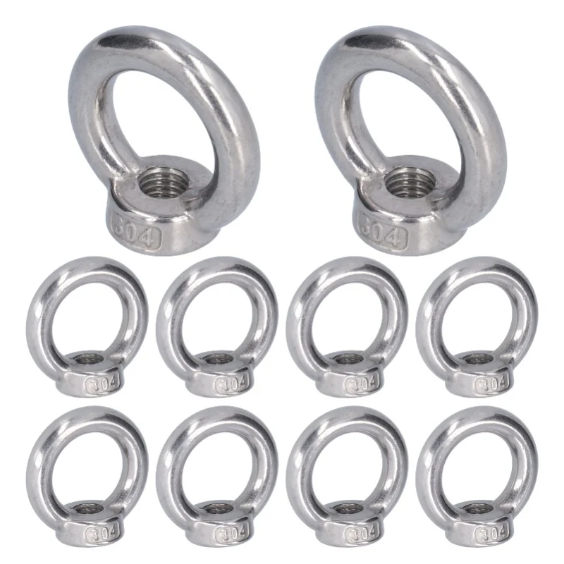 10pcs-lifting-eye-nut-stainless-steel-ring-shape-fastener-tools-for-forestry-machinerym6