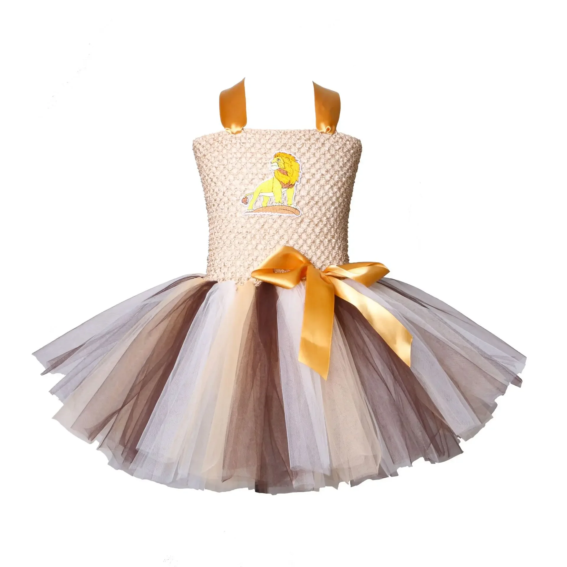 

Lion King Tutu Dress Children Cartoon Animal Cosplay Lion Costume Halloween Carnival Christmas Party Dresses For Girls 2-12