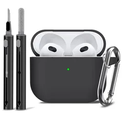 AirPods 3 Case Cover with Cleaner Kit,Soft Silicone Protective Case for Apple AirPod Pro 2nd/1st Generation Case for Women Men