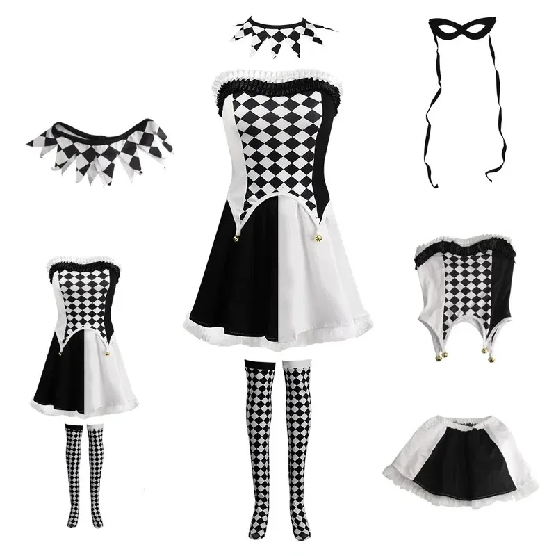 

Halloween Horror Costumes Queen Vampire Clown Cosplay Costume Halloween Devil Costume Clown Cosplay Costumes for Adult