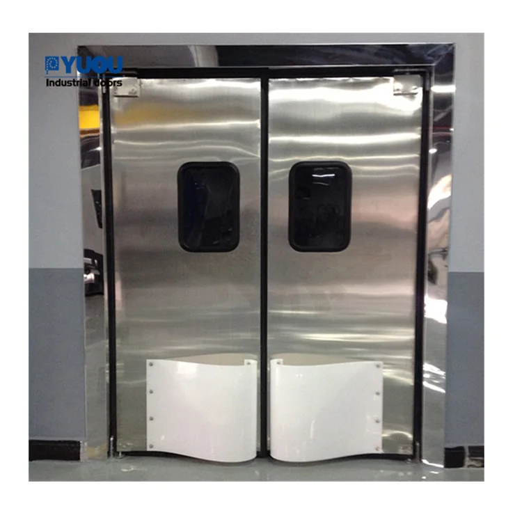 

Automatic Closing Commerical Kitchen USed Screen Stainless Steel Traffic Impact Swing Door