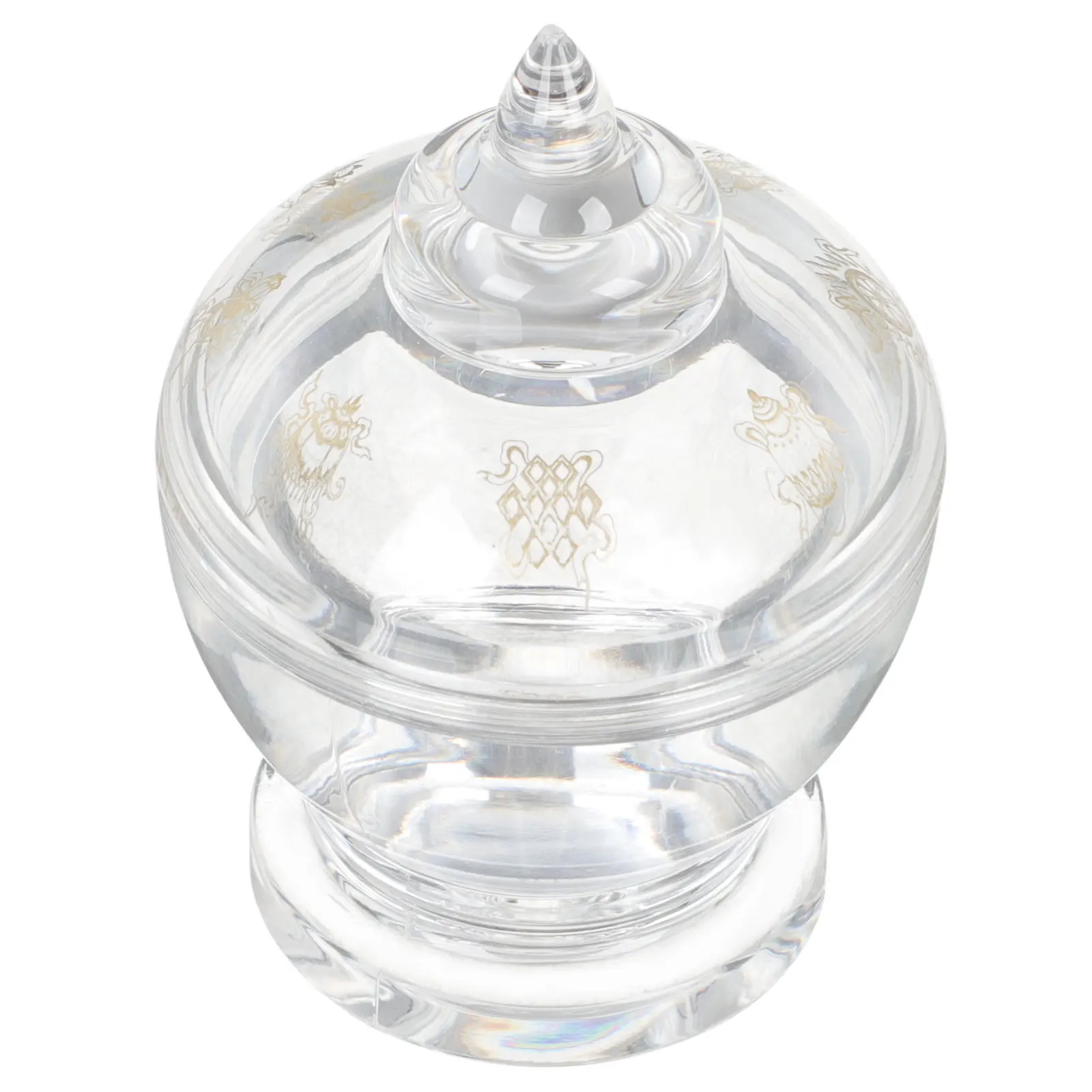 Acrylic Pagoda Crystal Offering Tower Statue Vintage Desktop Ornament Office Home Table Decor Water