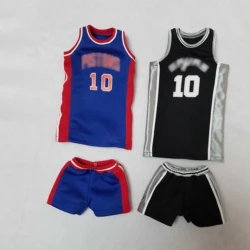 1/6 Scale Rodman Male Soldier No. 10 Blue Black Basketball Clothes Set Model for 12 Inch Action Figure Body