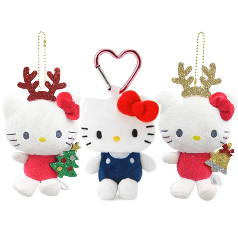 

10cm Hello Kitty Plush Pendant Sanrio Cartoon Figure Stuffed Animals Toys 10cm Plush Doll Toys Halloween Decorations Gifts