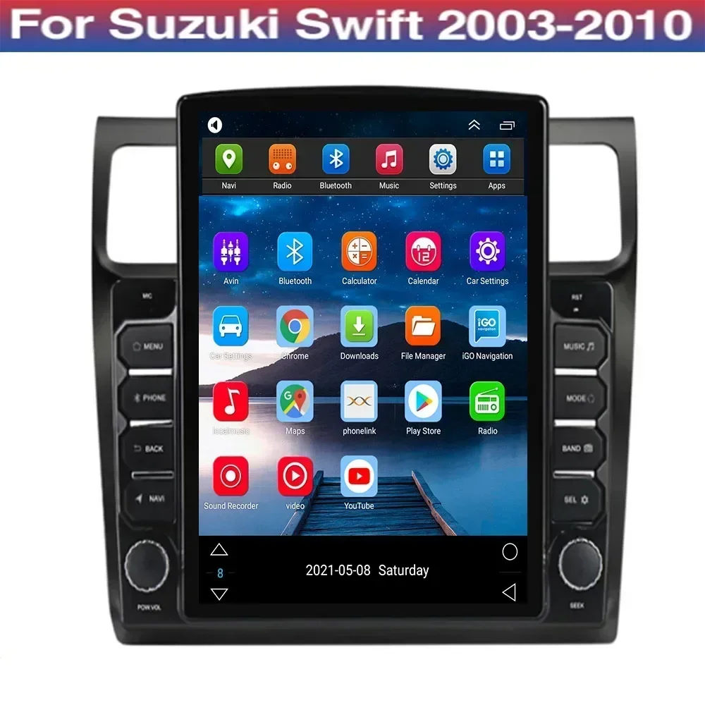 For Tesla Style 2 Din Android 13 Car Radio For Suzuki Swift 2005-2009 2010 Multimedia Video Player GPS Stereo Carplay RDS Camera