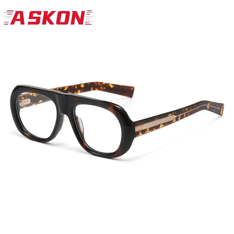 ASKON Acetate Thick Square Big Glasses Frames Eyewear Men Tortoise Myopia Reading Eyeglasses Frame Man Women Hyperopia Simple