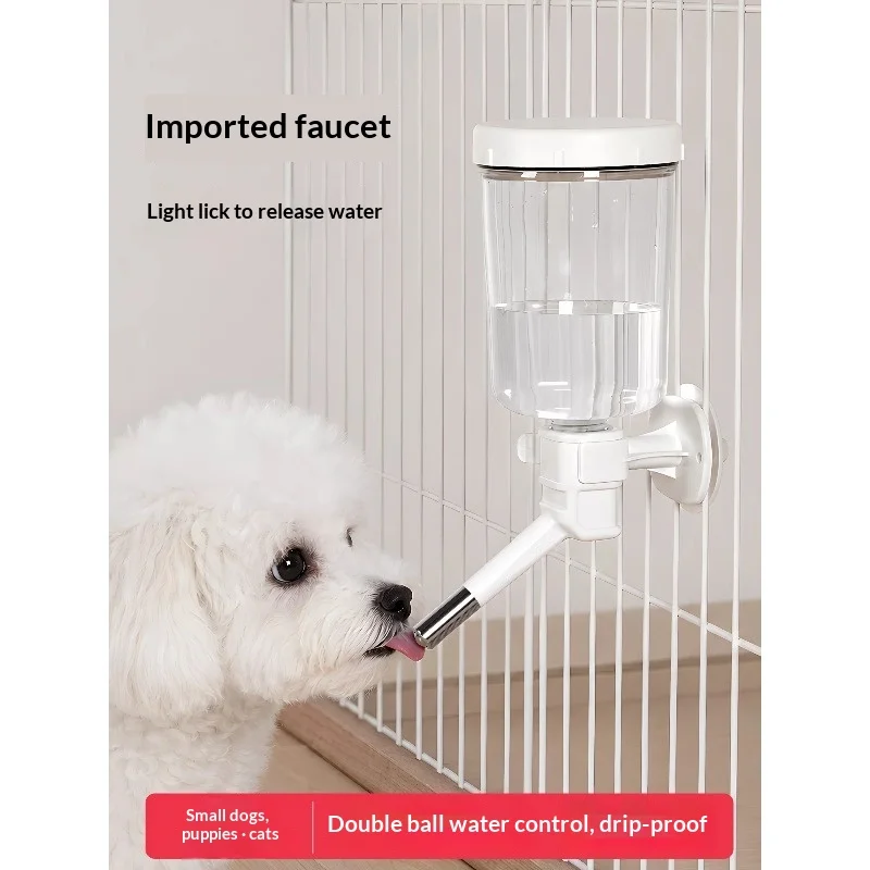Cage‑Hanging Pet Water Dispenser No Wet Mouth Automatic Drinking Water Bottle for Dogs Cats Small Pets
