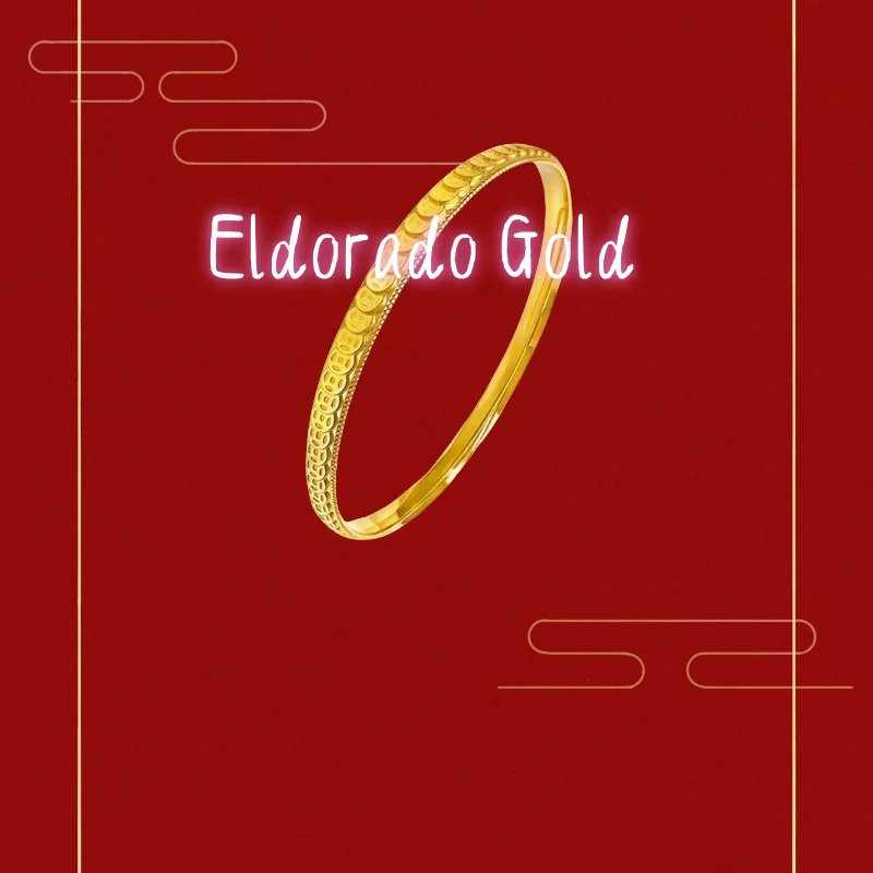 

Genuine gold 999, exquisitely designed, Qian Duoduo, cnc copper coin bracelet, wealth-attracting coin plain circleValentine's D