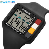 Synoke Outdoor Military Digital Watch For Men Fashion Retro Men Watch Sports 5Bar Waterproof Men Watch Multifunctional Luminous