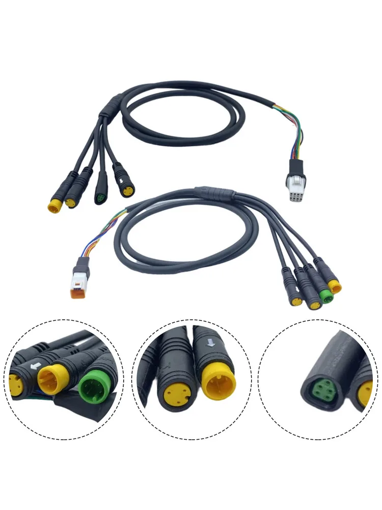 AliExpress 130X Throttle E-Bike Motor Cable 1T4 Wire Line Replacement Rubber UART/CAN Protocol About 60g Black Brake Display