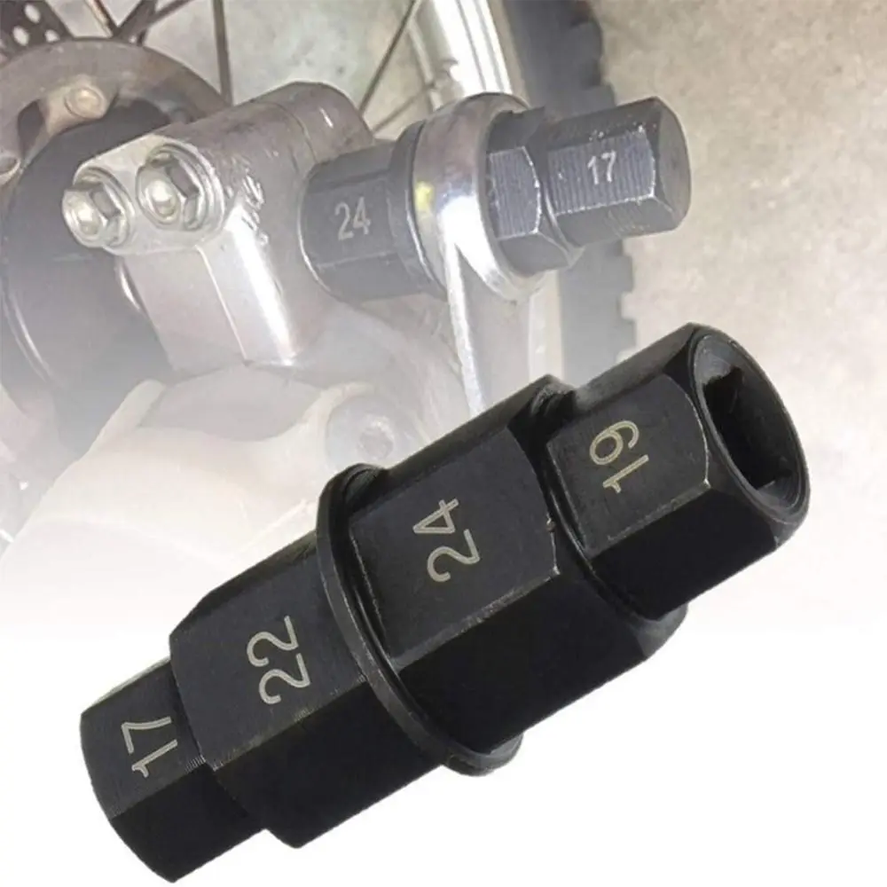 مريحة 4 في 1 عرافة مفتاح 17 19 22 24 مللي متر متعددة الأغراض المحور الأمامي أداة إزالة الصواميل المغزل سائق إزالة #2