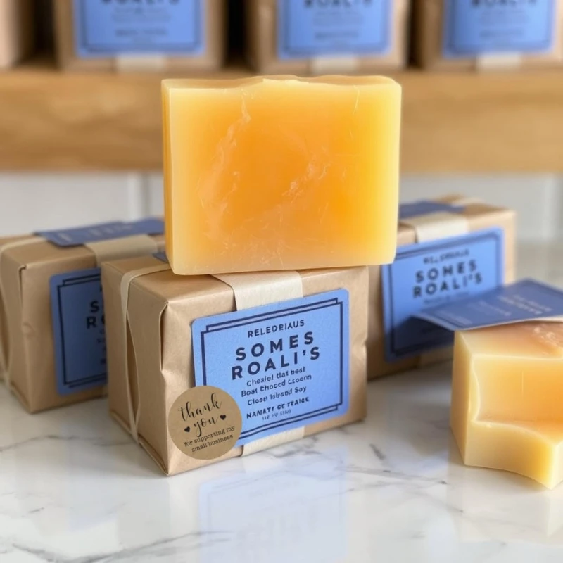 500 ورقة/لفة (عبوة من قطعتين) ملصقات ملصقات ورق الكرافت، شكرًا لك على شراء ملصق الديكور التجاري