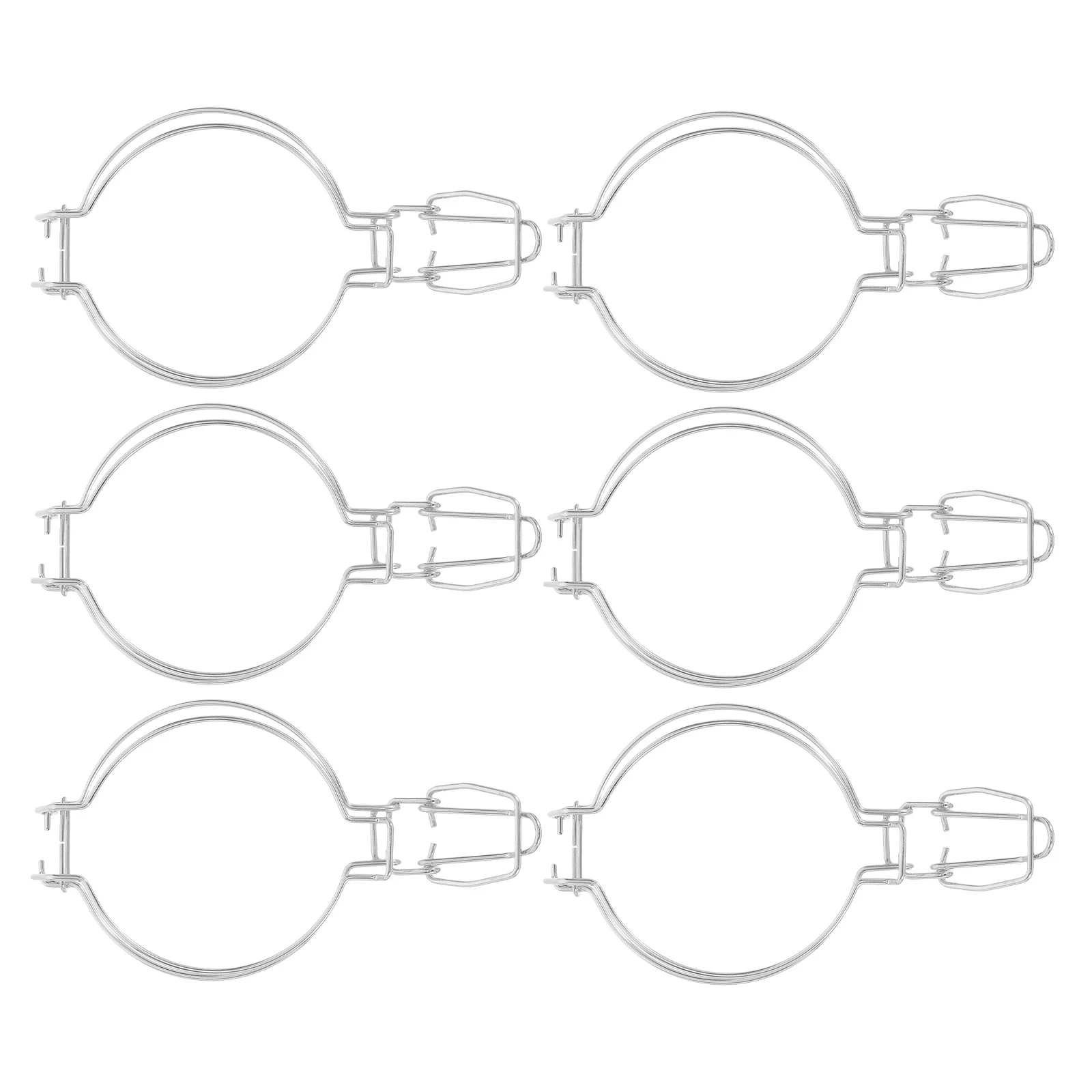 

6Pcs Stainless Steel Tension Clasp: Easy Operation Glass Container Clip for Freshness Preservation Sstainless Steel Sealing Clip