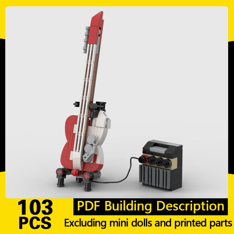 

City Street View Model MOC Building Bricks Guitar And Amp Modular Technology Gifts Holiday Assemble Children Toys Suit