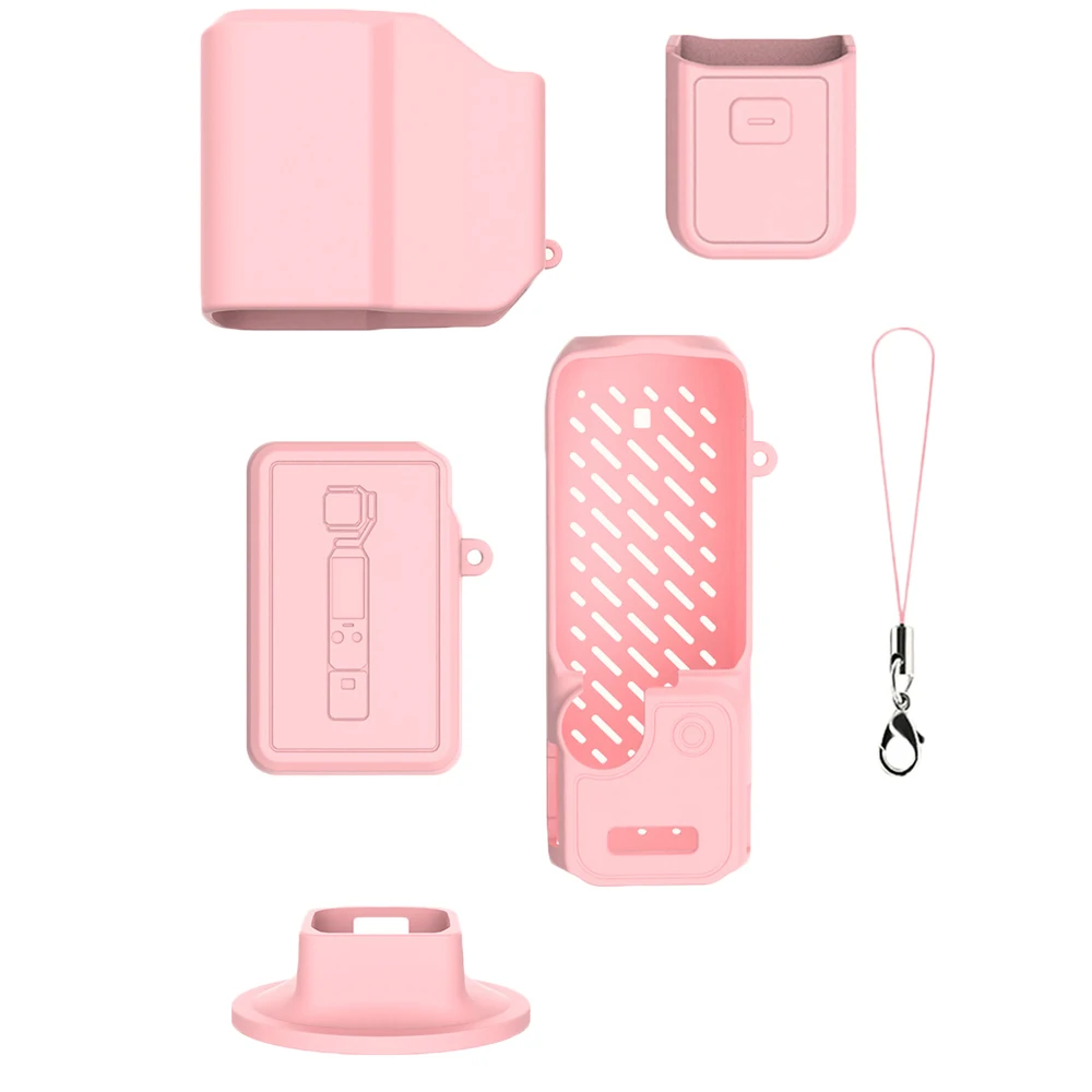 for DJI Pocket 4 Pro Silicone Case Full Protective Cover Shockproof Drop Proof with Heat Dissipation Grille Precision Cutout