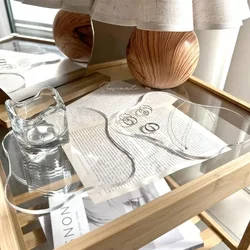 Irregular Transparent Acrylic Coaster Ins Wind Creative Heat Insulation Mat Waterproof Tea Coasters Placemats for Dinner Table