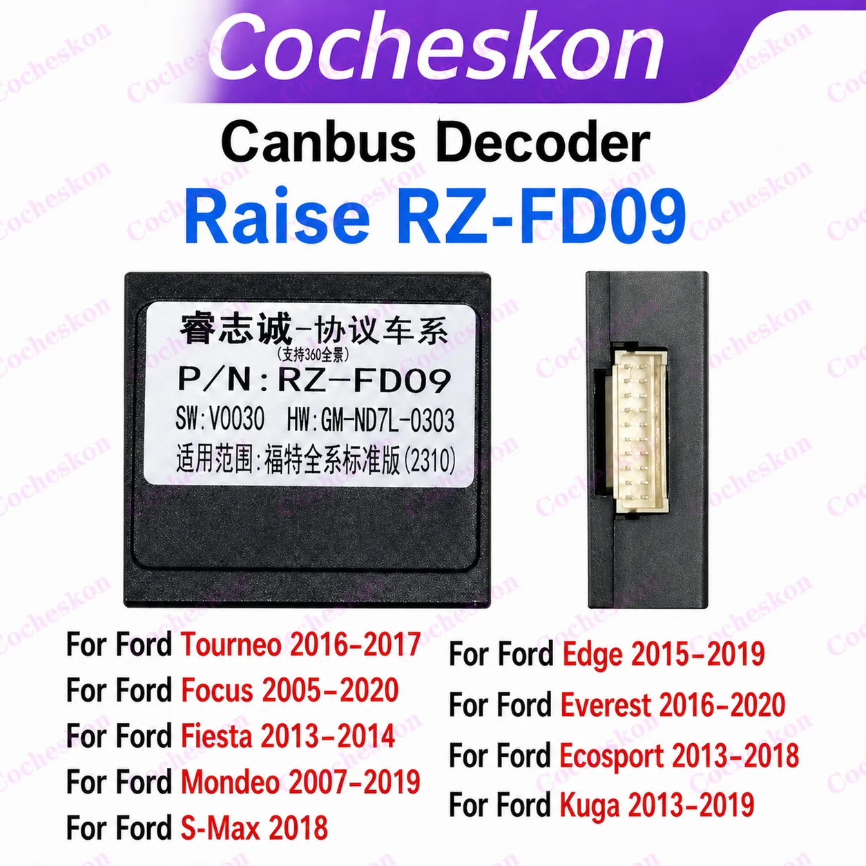 Car Radio Raise RZ-FD09 CANBus Box CAN Bus Decoder Adapter for