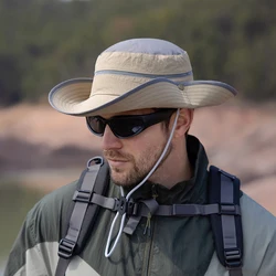 Xinbaoguan 100% Polyester 9248 Summer Big brim Sunshade and Sunscreen Hat for Men and Women Colored Quick Drying Fisherman Hat