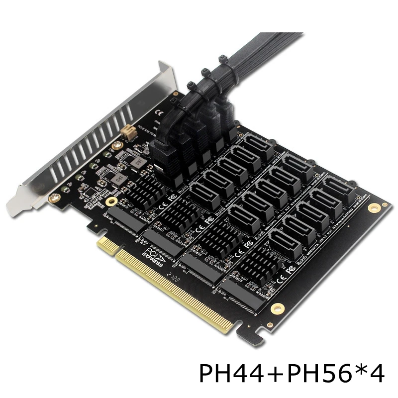 Pcie x16 nvme m.2 raid拡張カード,pci-eからsata,20ポート,asus hyper