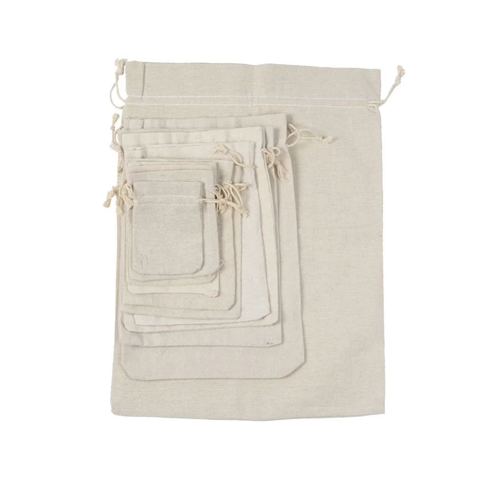 

4pcs Tea Storage Cloth Drawstring Lightweight Portable Sachet Bags For Dried Lavender Herbal Plants Travel Storage Fragrance