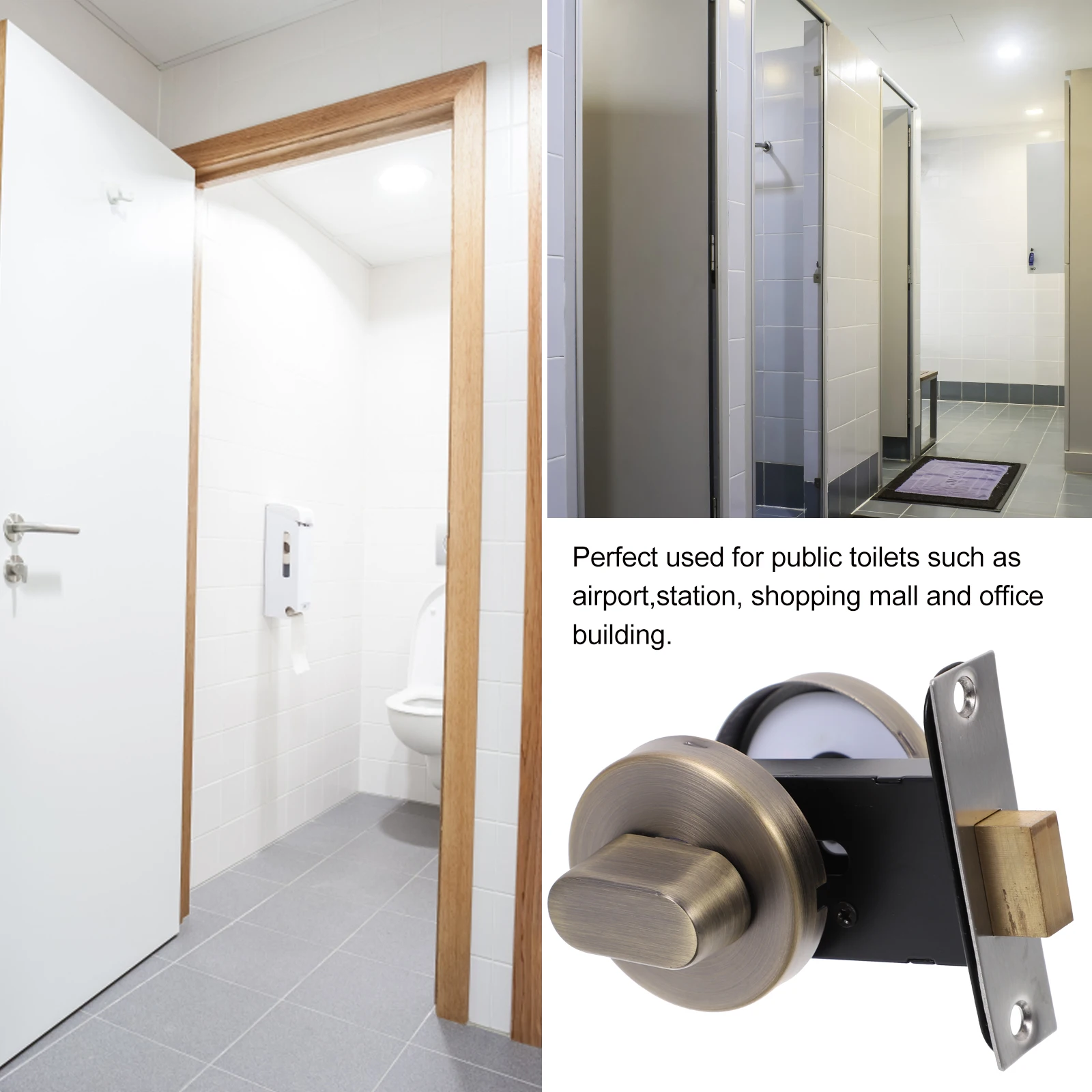 

Stainless Steel Bathroom Indicator Corrosion Resistant Hard High-Strength Occupied Vacant Door Open Green Closed Red for Airport