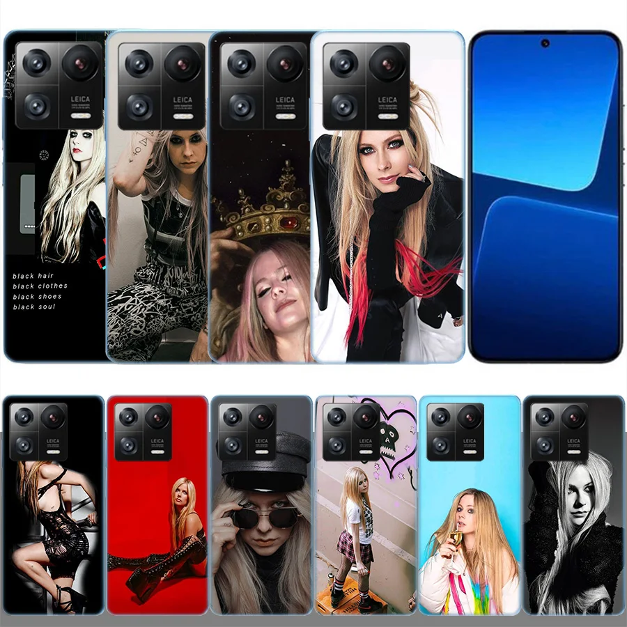 S-Singer A-Avril L-Lavigne Clear Luxury For Xiaomi Mi 13 12 12T Pro 11 Ultra 11T 11i 10 10T 9 9T 8 Lite 6X 5X A3 CC9E A2 A1 Phon