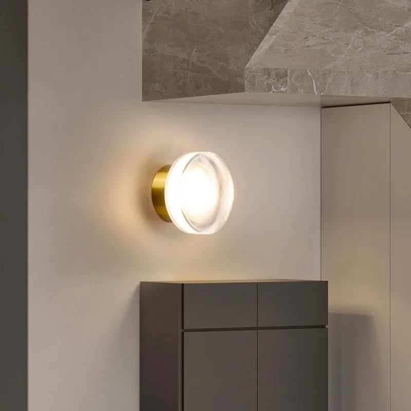 Nordic Energy Efficient Smokey Grey Acrylic Sconce for Corridor Entryway Study Led Wall Light Amber Jelly Sleek Led Wall Lamp