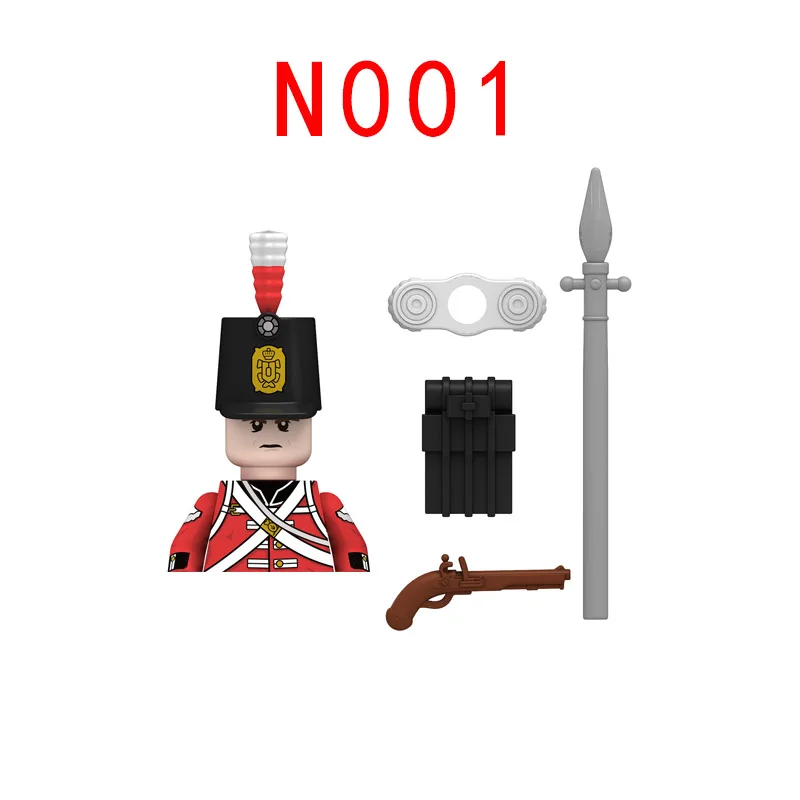 Military Building Blocks Solider Figures Toy Gift Weapon Guns Napoleonic Wars British Army Highland bagpiper Full body Printing