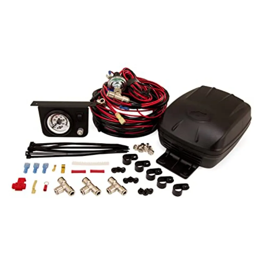 

Load Controller II On-Board Air Compressor System - 25592 for vehicle air suspension, aluminum alloy, black, high-efficiency du