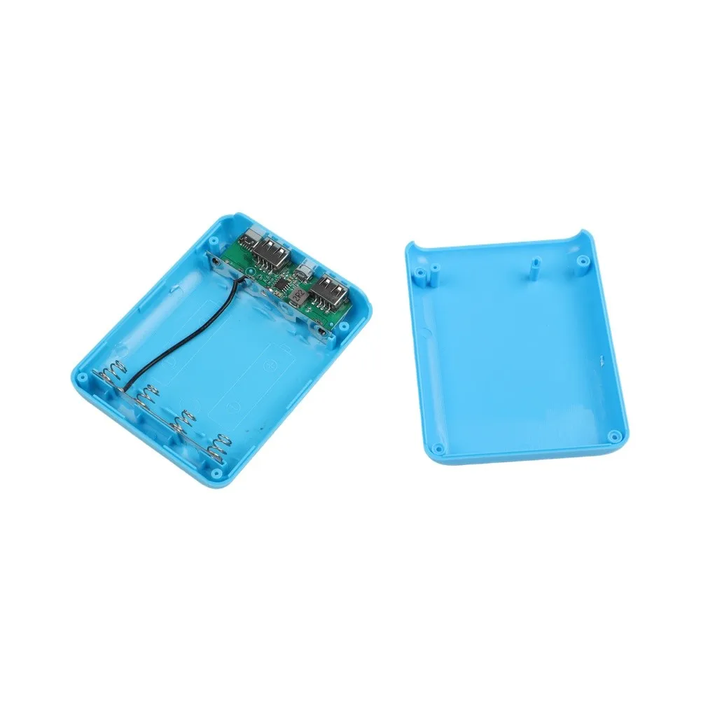 4 Slot Battery Box with Dual Output 5V 2.4A Max Input and USB for Use in Daily Life and Outdoor Scenarios 4 Slot